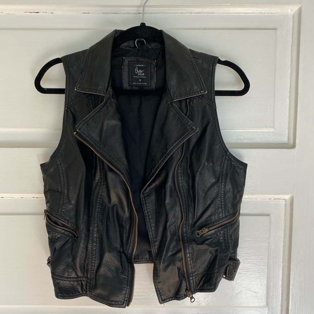 Faux Leather Vest
